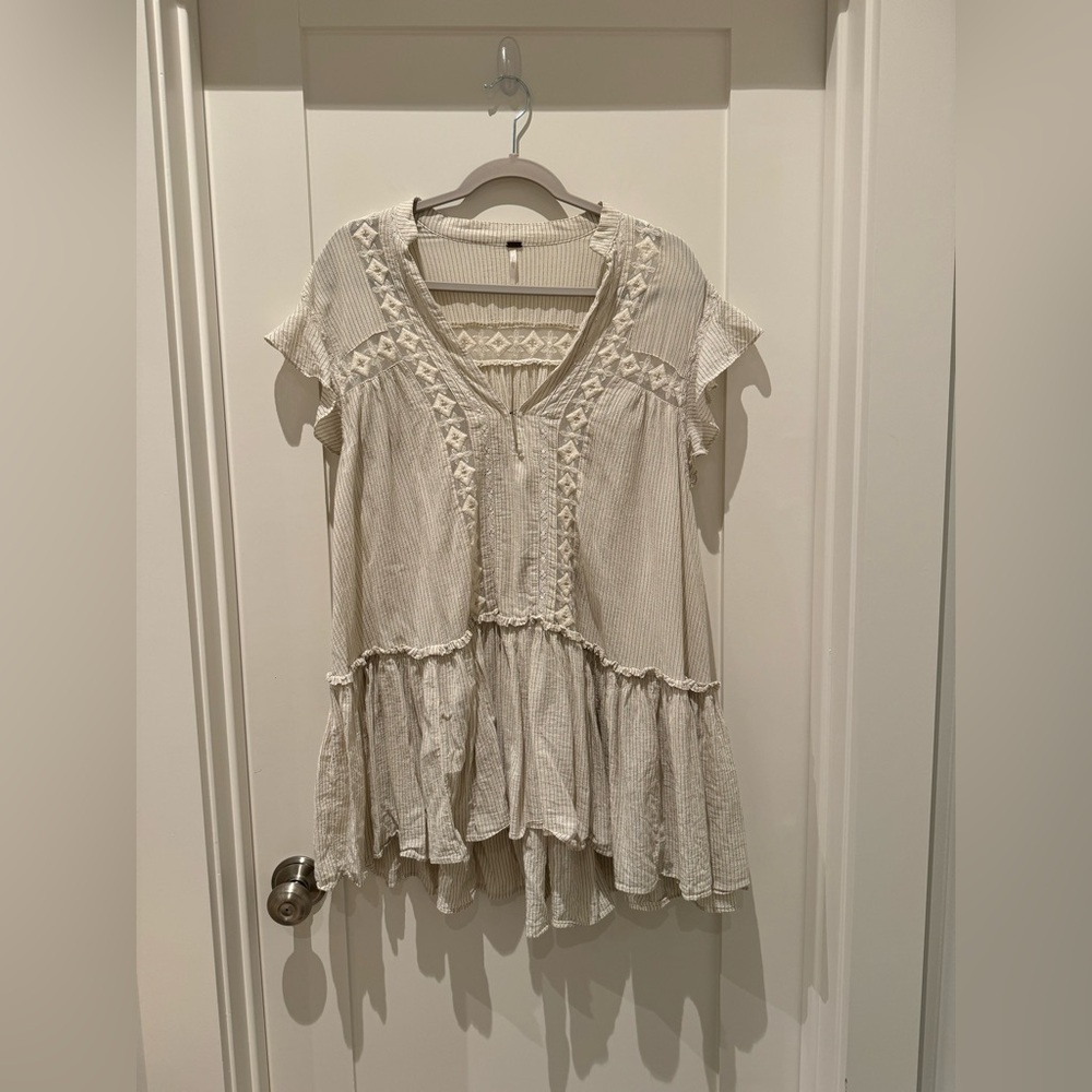 Free People Off-White Flowy Dress